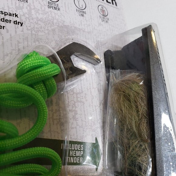 Chums Fire Starter Double Barrel Firestone Green Parachute Cord - Picture 2 of 4